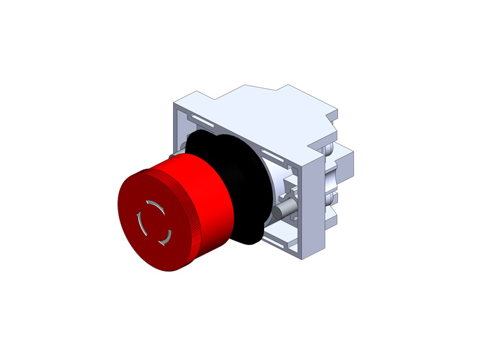 80 Series Pendant Switch, Mushroom, Red, 2-NO (push-lock, twist-release)