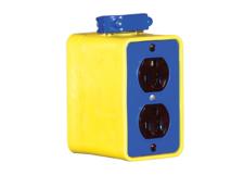 Cable Reel, Spring, Receptacle Box, Dual 15 A, 125 V, with Four Outlets