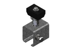Standard Duty C-Track Festoon Track Anchor Bracket, For Cross Arm Support Channels, Galv Steel, End-Feed Style