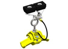 Standard Duty C-Track Festoon End Clamp For Round Cable, Spark Resistant, For 0.98