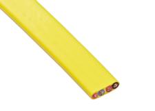 Cable, Flat PVC, 2 AWG / 4 Conductor, Yellow