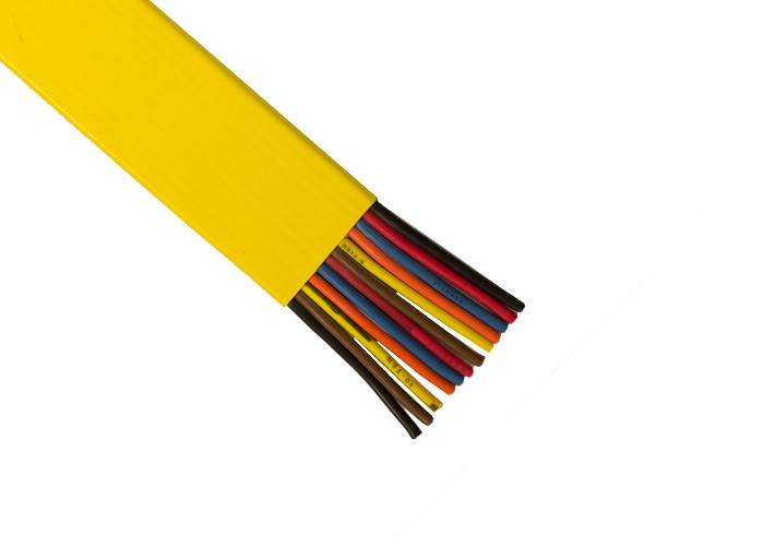 Cable, Flat Shielded, 14 AWG / 12 Conductor, Yellow