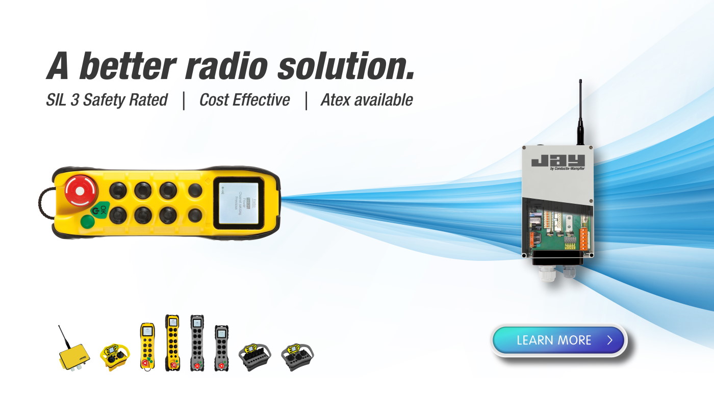 Jay by Conductix-Wampfler - A better radio solution. SIL 3 Safety Rated. Cost Effective. Atex available.